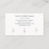 Carte De Visite Danse Ballet Belle Ballerina Professional (Dos)