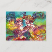 Carte De Visite DANSE CARNAVALE / Bal mascarade vénitienne, Noir (Dos)