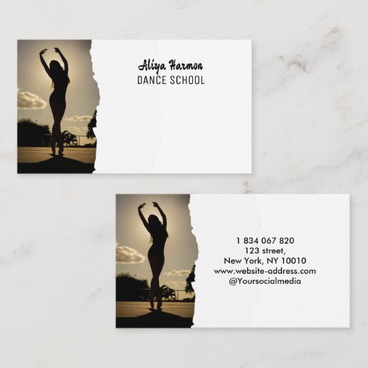 Carte De Visite Danse de ballet (Devant / Derrière)