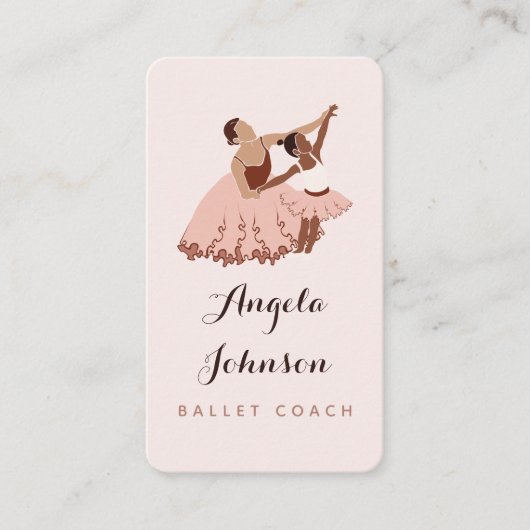 Carte De Visite Danse d'enseignant de ballet moderne Ballerina Ill (Devant)