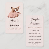 Carte De Visite Danse d'enseignant de ballet moderne Ballerina Ill (Devant / Derrière)