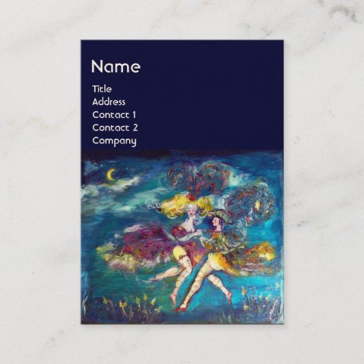 CARTE DE VISITE DANSE ET MUSIQUE DANS LE MONOGRAM DE NUIT (Devant)