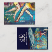 CARTE DE VISITE DANSE ET MUSIQUE DANS LE MONOGRAM DE NUIT (Devant / Derrière)