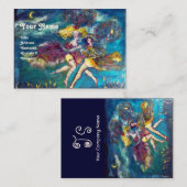 CARTE DE VISITE DANSE ET MUSIQUE DANS LE MONOGRAM DE NUIT (Devant / Derrière)