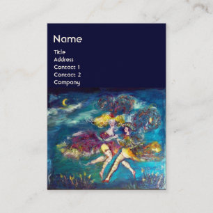 CARTE DE VISITE DANSE ET MUSIQUE DANS LE MONOGRAMME DE NUIT