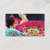 Carte De Visite Danse traditionnelle coréenne de l'éventail (Dos)