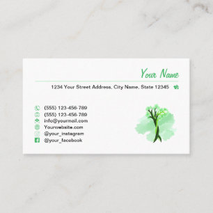 Carte De Visite Danser des arbres en amour Vert votre propre visit