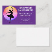 Carte De Visite Danseur avec Rainbow Light Dance Studio (Devant / Derrière)