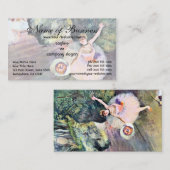 Carte De Visite Danseur avec un bouquet de fleurs d'Edgar Degas (Devant / Derrière)