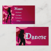 Carte De Visite Danseur dans le rose (Devant / Derrière)
