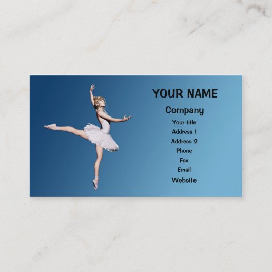 Carte De Visite Danseur de ballet (Devant)