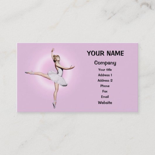 Carte De Visite Danseur de ballet (Devant)