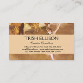 Carte De Visite Danseur de ballet Diplôme de la peinture étoile (Dos)