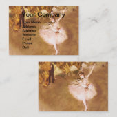 Carte De Visite Danseur de ballet Diplôme de la peinture étoile (Devant / Derrière)