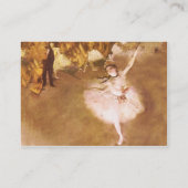 Carte De Visite Danseur de ballet Diplôme de la peinture étoile (Dos)