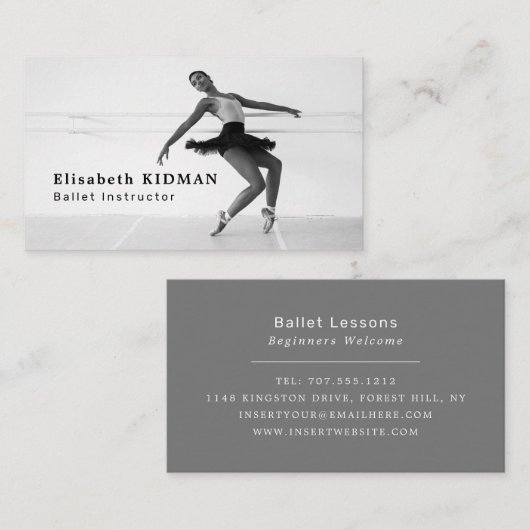Carte De Visite Danseur de ballet, Instructeur de danse, Danseuse (Devant / Derrière)