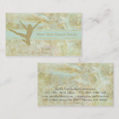 Carte De Visite Danseur d'or Abstrait (Devant / Derrière)