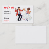 Carte De Visite danseur d'oscillation avec les chaussures PO de (Devant / Derrière)