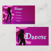 Carte De Visite Danseur En Rose Violet (Devant / Derrière)