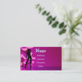 Carte De Visite Danseur En Rose Violet (Debout devant)