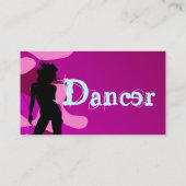Carte De Visite Danseur En Rose Violet (Dos)