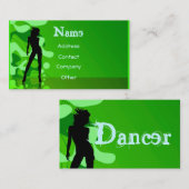 Carte De Visite Danseur en vert (Devant / Derrière)