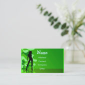 Carte De Visite Danseur en vert (Debout devant)
