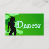 Carte De Visite Danseur en vert (Dos)