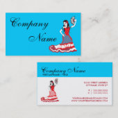 Carte De Visite danseur mexicain de crâne de sucre (Devant / Derrière)