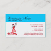 Carte De Visite danseur mexicain de crâne de sucre (Dos)