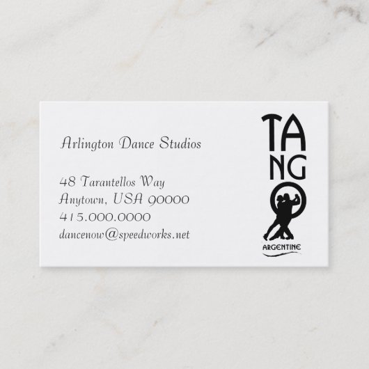 Carte De Visite Danseurs de salle de bal faisant Tango Dance Instr (Devant)