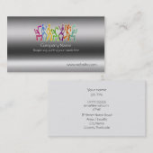 Carte De Visite Danseurs fous sur le modèle de métallique-regard (Devant / Derrière)