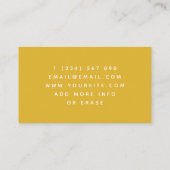 Carte De Visite Danseuse Coach Enseignant Chorégraphe Élégant (Dos)