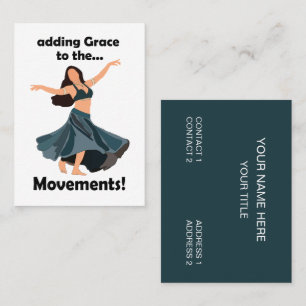 Carte De Visite Danseuse du ventre ajoutant de la grâce aux mouvem