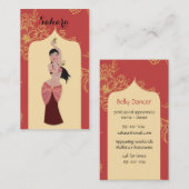 Carte De Visite Danseuse du ventre Arche marocaine (Devant / Derrière)