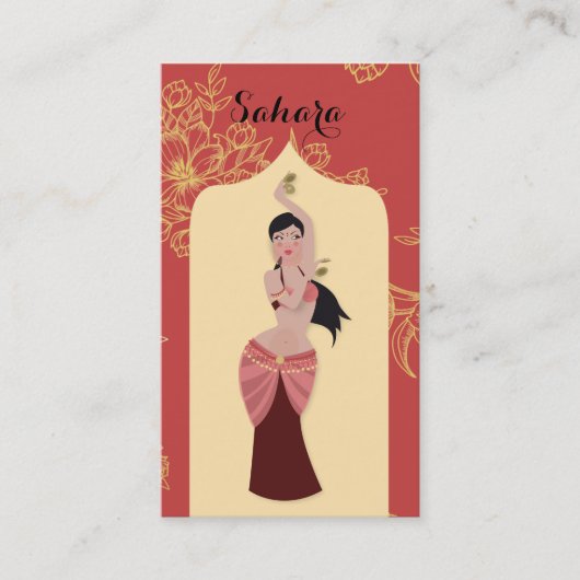 Carte De Visite Danseuse du ventre Arche marocaine (Devant)