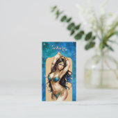 Carte De Visite Danseuse du ventre bleu turquoise marocain (Debout devant)