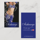 Carte De Visite Danseuse du ventre III, mode de Hindi de Bollywood (Devant / Derrière)