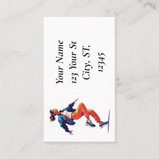 Carte De Visite Danseuse Hip Hop Thunder_Cove (Dos)