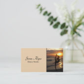 Carte De Visite Danseuse Silhouette, Plage au Sunset Dance Studio (Debout devant)