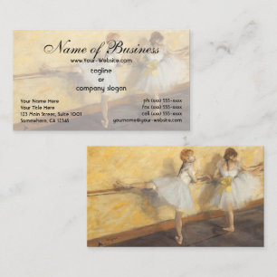 Carte De Visite Danseuses s'exerçant à la barre par Edgar Degas