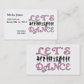 Carte De Visite Dansons les couples de danse (Devant / Derrière)