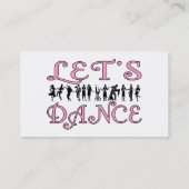 Carte De Visite Dansons les couples de danse (Dos)