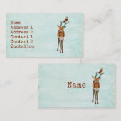 Carte de visite d'ANTILOPE et de HIBOU (Devant / Derrière)