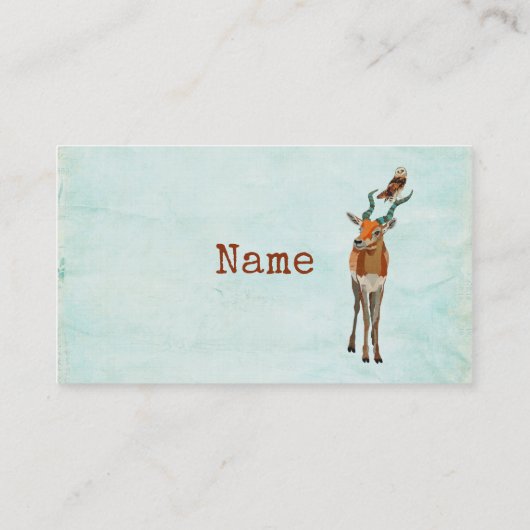 Carte de visite d'ANTILOPE et de HIBOU (Dos)