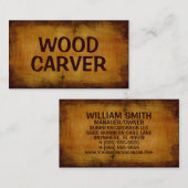 Carte de visite d'antiquité de Wood Carver (Devant / Derrière)