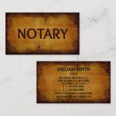 Carte de visite d'antiquité Notaire (Devant / Derrière)