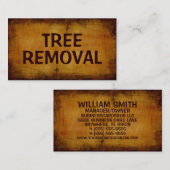 Carte de visite d'antiquités de suppression d'arbr (Devant / Derrière)
