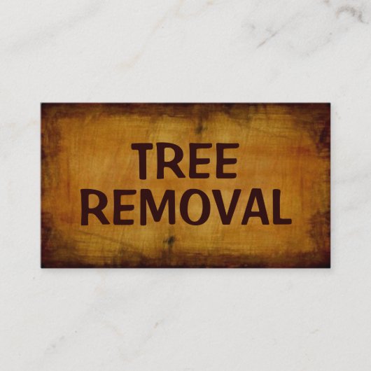 Carte de visite d'antiquités de suppression d'arbr (Devant)