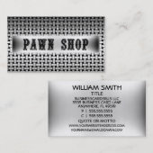 Carte de visite d'apparence de métal d'atelier de (Devant / Derrière)